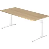 Hjh OFFICE PRO XTRA XB 19 WW - 180 x 80 Eiken Tafelhoogte I In hoogte verstelbaar