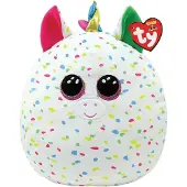 TY Kuscheltier, Eenhoorn Squish a Boo, Harmonie, 31 cm, pluchen knuffelkussen