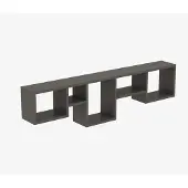 Hannah Home Wandplank Amanos | spaanplaat grijs 120x32x17 cm wandplanken en -haken | NADUVI