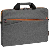 Pedea laptoptas "Fashion" voor apparaten tot 17,3" (43,9cm) grijs/oranje