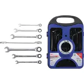 Bgs Spanner, Ratelring steeksleutelset SW 8 - 19 mm 7 stuks. (19 mm, 18 mm, 16 mm, 15 mm, 8 mm, 14 mm, 12 mm, 13 mm, 17 mm, 9 mm, 10 mm, 11 mm)