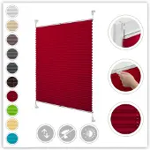 Lichtblick Original plisségordijn Klemmfix (Rood, 60 x 210 cm)