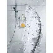 Wenko Boogstang Chroom Douchegordijn, breedte 110 - 200 cm