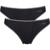 Sloggi dames Basic Tai GO organische slip 2-pack - L - Zwart