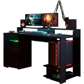 GuenstigEinrichten Kinderbureau Gaming Gaming bureau, tienerbureau, bureau, incl. led-verlichting