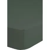 Hip Hoeslaken - katoensatijn - donker olijfgroen - 140x200 cm