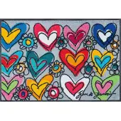 Wash & dry Mat With Love Inloopmat, motief harten, antislip, wasbaar