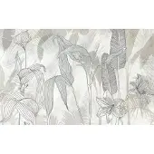 Komar Fotobehang Linierte Lilien - Bruin - 2,50m X 400cm