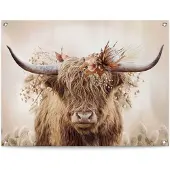 Reinders! Poster Highlander in bloemen Outdoor voor tuin of balkon