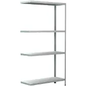 Schulte Legbordstelling in modulair systeem, Aanbouwstelling, 800 x 300 x 1500 mm, wit
