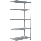 Schulte Legborden zonder bouten in modulair systeem, aanbouwstelling, 1000 x 500 x 2000 mm, gegalvaniseerd