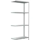Schulte Legbordstelling in modulair systeem, Aanbouwstelling, 800 x 350 x 1800 mm, wit