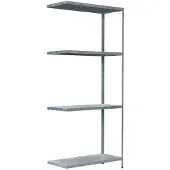 Schulte Legborden zonder bouten in modulair systeem, aanbouwstelling, 800 x 350 x 1800 mm, gegalvaniseerd