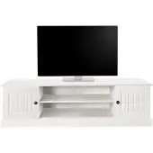 Loft 24 Tv-meubel Liotta met kabeldoorgang en 1 losse plank, massief grenen