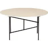 Woood Vida Bijzettafel - Marmeren Look - Naturel - 40x75x75