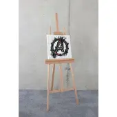 Komar Artprint op linnen Avengers Groot A Logo - Afmeting 40 x 40 cm Canvasdoek met echt houten frame, kinderkamer (1 stuk)
