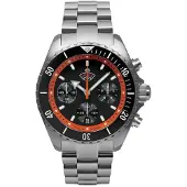 RUHLA Chronograaf Glasbach Cup Quartz horloge, herenhorloge, datum, stopfunctie, saffierglas, Made in Germany