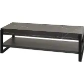 Mendler TV-rek -L53, TV-tafel lowboard TV-tafel, metaal 42x120x44cm ~ marmer look grijs