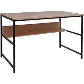 MCW Bureau -K80, bureau computer bureau werkblad, metaal MDF 120x60cm ~ natuur