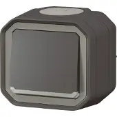 Legrand 069721L Plexo New FRAP, wandcontactdoos, 10A, met afdekking, IK08, antraciet