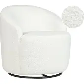 Beliani DAVIK - Fauteuil-Wit-Bouclé