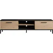 En.casa TV-meubel Lempäälä 39x160x35 cm eiken en zwart