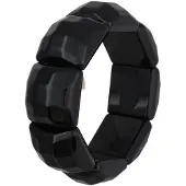 Behave - Rekarmband - Dames - Elastisch - Kunststof - 16 cm - Zwart - Trendy & Comfortabel - Inclusief Geschenkzakje