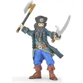 Papo Zwartebaard - Gedetailleerde Piratenfiguur voor Verzamelaars en Spelletjes, Perfect voor Avontuurlijke Kinderen