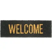 Present Time deurmat welcome /zwart 75x25x1,5cm
