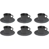 Villeroy & Boch Espresso Set Manufacture Rock 60 ml Set van 6