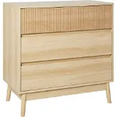 Beliani WALES - Ladekast 3 lades - Lichte houtkleur - MDF