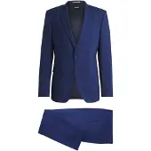 BOSS Tweedelig slim-fit pak van stretchwol