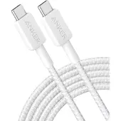 Anker 322 (60W) Gevlochten USB-C naar USB-C Kabel 3M Wit