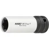 Hazet Krachtdopsleutel · hybride speciaal profiel 905SLG-17 · 1/2 inch (12,5 mm) vierkant hol · Wielbouten hybride speciaal profiel · SW 17 mm