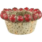 Ptmd Schaal Fruitsy - 30x30x15 cm - Terracotta - Rood
