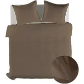 Yellow Suites Dekbedovertrek Percale-Katoen - Taupe 140 x 200/220 cm