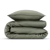 Zo! Home Zo Home Satinado Dekbedovertrekset Uni Katoen Satijn - army green-260 x 200 / 220 cm | Extra Breed