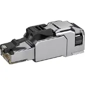 Telegärtner 100035951 Op het veld aansluitbare RJ45-connector MFP8-SL T568 A CAT.6A, AWG24/1-AWG22/1, AWG27/7-AWG22/7 100035951 Stekker Zilver 1 stuk(s)