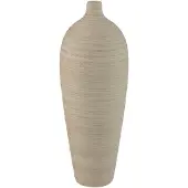 Ptmd Cavinn Beige Matt Ceramic Bottle Vase L