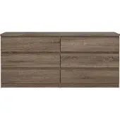 Ebuy24 basic Slide Ladekast - 6 lades - Walnoot