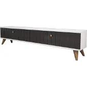 Skye Decor TV-kast - Televisiemeubel - Antraciet/wit - 160 x 35 x 25 cm