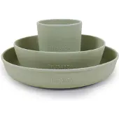 Filibabba Serviesset - Silicone - 3 Onderdelen - Green - - OneSize - Serviesset