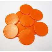 Spellenrijk Grote Spel Fiches 38mm Oranje (10 stuks)