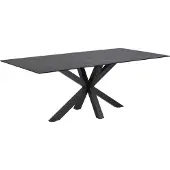 Actona Heaven eettafel 200x100 zwart keramiek