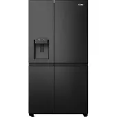 Etna AKV879IZWA vrijstaande side-by-side koelkast blacksteel zuinig energieklasse D