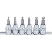 Bgs Bit-Einsatz-Satz 10 mm (3/8") Innensechskant mit Kugelkopf 3 - 8 mm 6-tlg.