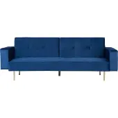 Beliani Visnes Slaapbank Blauw 188x107