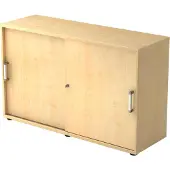Hjh OFFICE PRO BETA 1752S - Esdoorn Hoogte van de map | 2 OH Schuifwandkast Chrome metaal handgreep