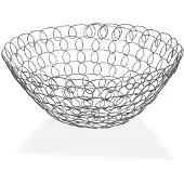Versa Fruitschaal Grijs Metaal (28 x 12 x 28 cm)