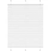 vidaXL Plissé rolgordijn 105x150 cm stofbreedte 104,4cm polyester wit